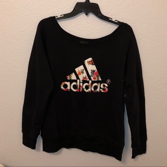 adidas Sweaters - ‼️CUTE FLOWER ADIDAS SWEATSHIRT‼️